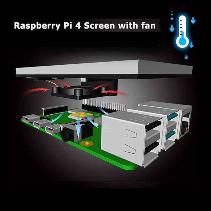 for Raspberry Pi 4 Touch Screen with Case 3.5 inch Touchscreen with Fan 320x480 Monitor TFT LCD Game Display