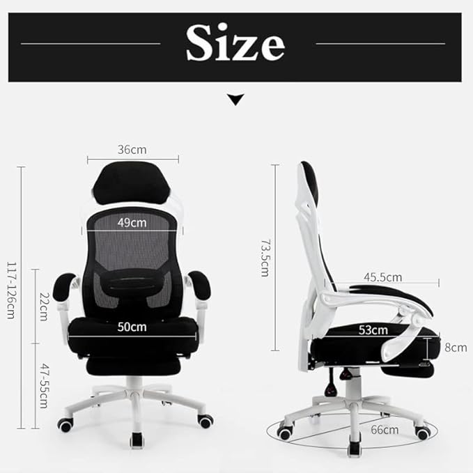 Office Chair Gaming Chair Computer Chair Gaming Chair Office Computer Chairs Swivel Boss Seat Household Reclining Chair (Color : Black Size : One Size)