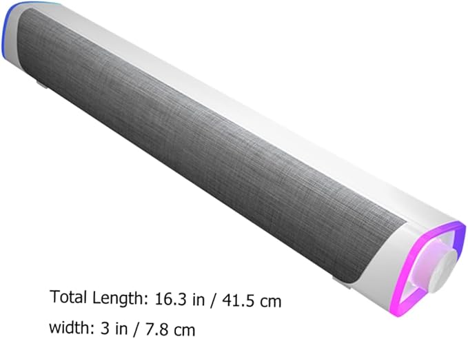 Household Dual Speaker Sound Bar Wired Stereo Soundbar for Computer Tablet and Laptop Compact Design for Immersive Audio Experience for Home Office and Dormitory Use