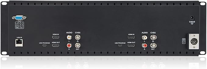 FEELWORLD D71 Plus -H Dual 7 3RU IPS 1920x1200 Broadcast LCD Rack Mount Monitor with HDMI AV Input and Output