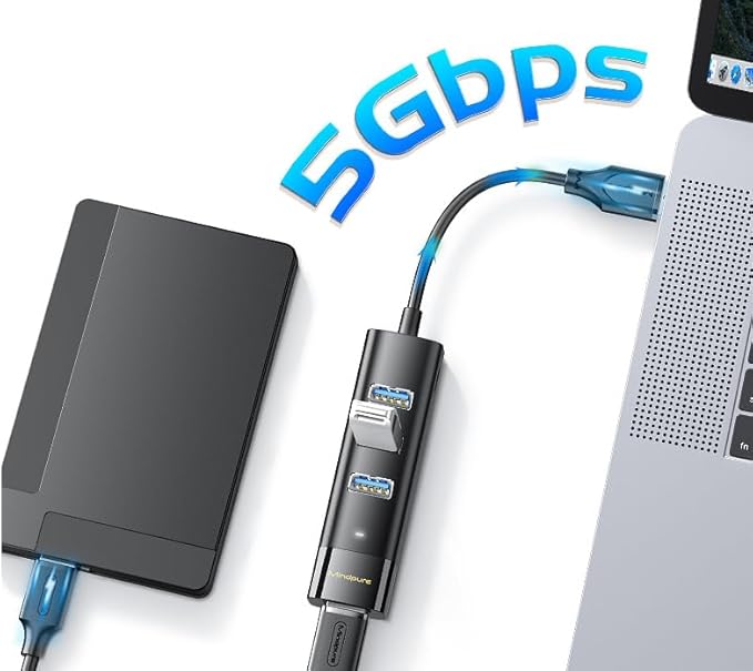 USB 3.0 to USB Type-C Adapter 4 Ports USB 3.0 to USB Type-C Converter for MacBook Air MacBook Pro Chromebook