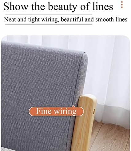 BTZHY Floor Chair Tatami Floor Chair Portable Legless Chair with Backrest Legless Stool Made of Solid Wood with Comfortable Cotton and Linen Upholstery Portable Single Seat Chair