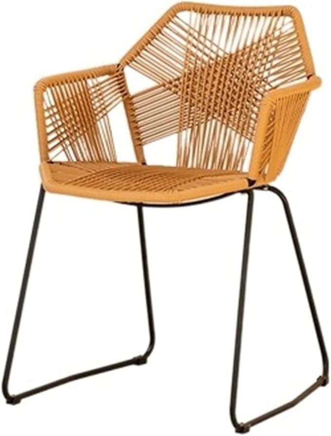 Adjustable Office Computer Chair with Armrest Outdoor Lounge Chair Coffee Chairs Dining Chairs Balcony Chair(Ore Yellow)
