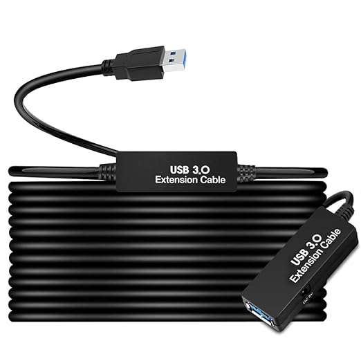 50FT USB 3.0 Active Extension Cable USB Extension Cord A/M to A/F (15M) for USB HUBWebcamXboxOculus Quest 2/3 VRPS4PrinterExternal Hard Disk