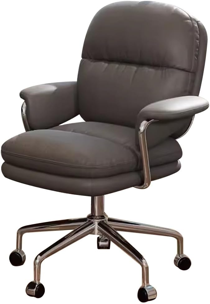 KITCISSL Computer Gaming Chair Video Game Chairs Office Desk Chair for Bedroom Accent Chairs Lift Makeup Chair Dormitory Swivel Office Chair for Living Room Home Office (Color : Dark Gray B)