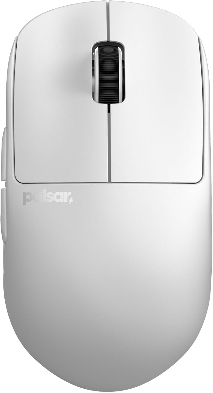 Pulsar Gaming Gears X2H Wireless Gaming Mouse Ultra Lightweight 1.90 oz (54 g) Symmetrical Optical Switch 2.4 Ghz 1 ms 26000 DPI PAW3395 Sensor (Medium Wireless White) (Renewed)