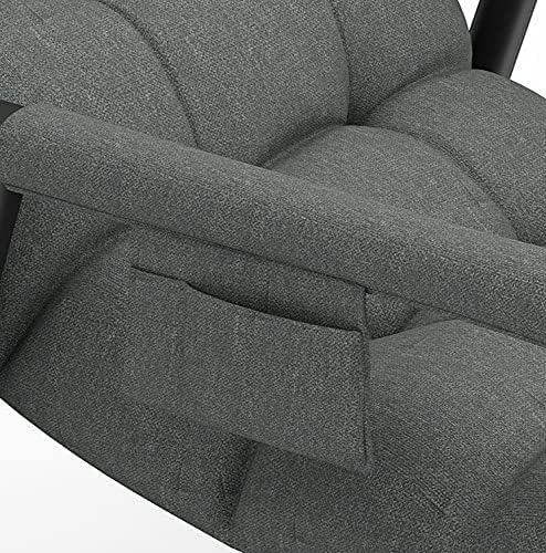 Office Chair Gaming Chair Computer Chair Rocking Chair Nordic Home Single Recliner Casual Lounger Living Room Deckchair Bedroom Balcony Rocking Chair Sofa Lazy Chair (Color : Natural)