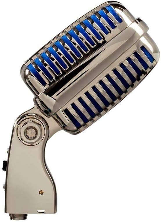 Monoprice Memphis Blue Classic Dynamic Microphone - Unidirectional Retro-Style with Pop-Free On/Off Switch and Protective Case - Stage Right Series
