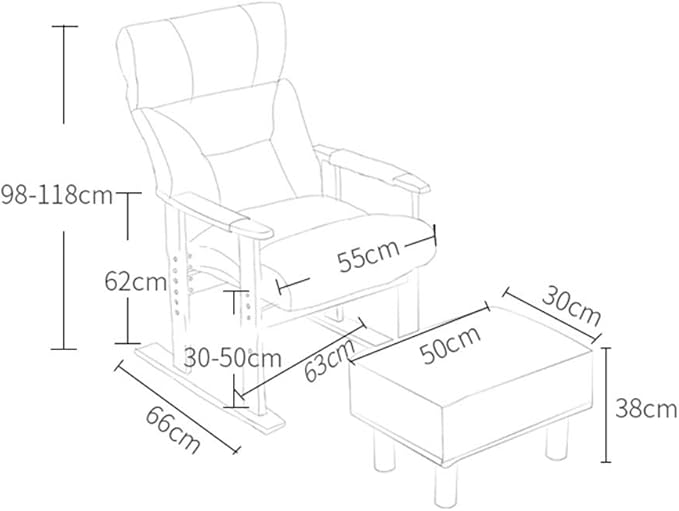 Lounge Chair Computer Sofa Home Lazy Computer Chair Reclining Study Office Desk Chair Leisure Dormitory Game Esports Seat 66x63x62cm(Brownwith footrest)
