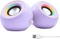 X9 Performance Purple Computer Speakers for Desktop PC with RGB Lighting Bluetooth USB and AUX - Triple Mode Connection Dual 2.25 Drivers for Work and Play - Bluetooth PC Speakers - Purple