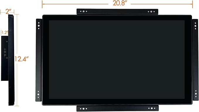 21.5 Inch Open Frame 1920 x 1080 FHD Touchscreen POS Monitor Metal Housing 10 Points Capacitive Multi-Touch HDMI VGA 1080P for Indusitrial Retail Commercial