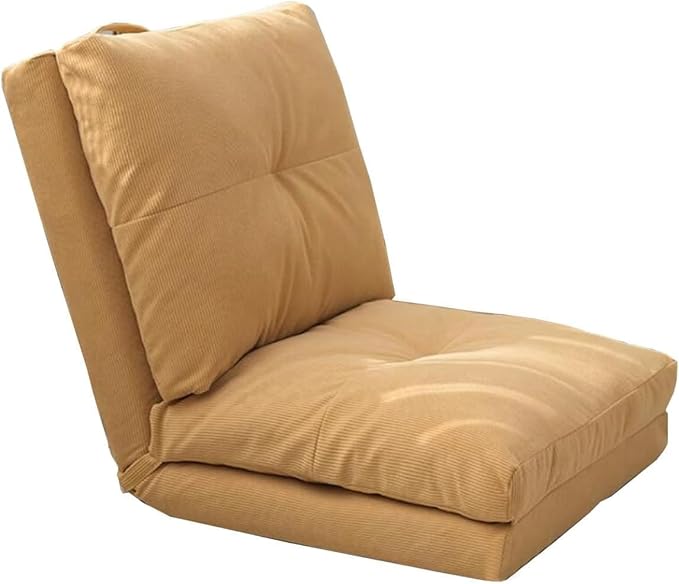 ELEFOCUS Designs Adjustable 5-Position Floor Chair Folding Lazy Sofa Padded Floor Chair Twin Floor Sofa Bed Couch(A)