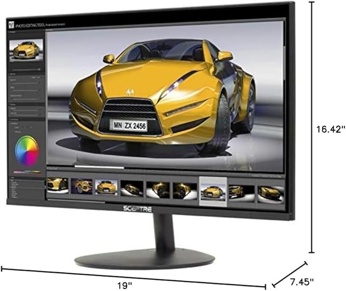 Sceptre 22 Frameless Ultra Thin 1080P LED Monitor Up to 75Hz HDMI VGA Speakers Freesync Compatible Machine Black 2020 (E225W-1920RS)