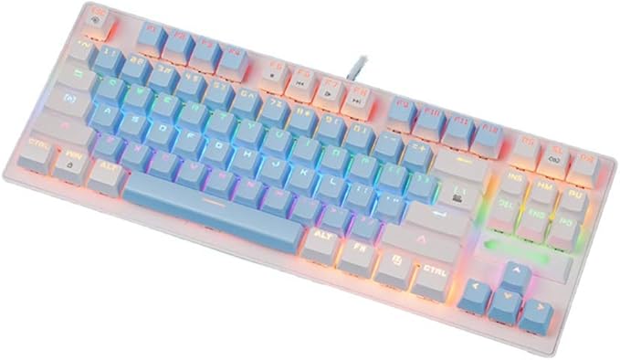 Laptop Keyboard Mechanical Keyboard Wired Gaming Keyboard LED Rainbow Gaming Backlit Mini Compact Gaming Keyboard Compatible with Windows PC/Computer Keyboard (Color : 2)
