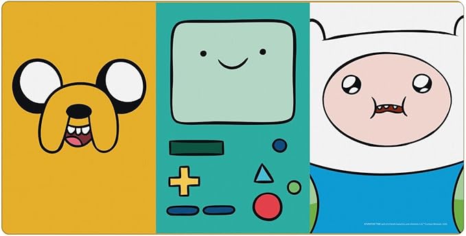 Head Case Designs Officially Licensed Adventure Time Jake BMO Finn Graphics 23.62 x 11.81 x 0.12 inches (600 x 300 mm) - L Gaming Office Desk PC Keyboard Mouse Mat Pad