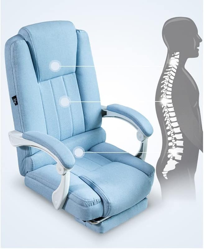 Office Chair Gaming Chair Computer Chair Fabric Computer Chair Soft Office Chair Reclining Girl Cotton Chair 360 Degree Rotating Game Chair Rest Chair