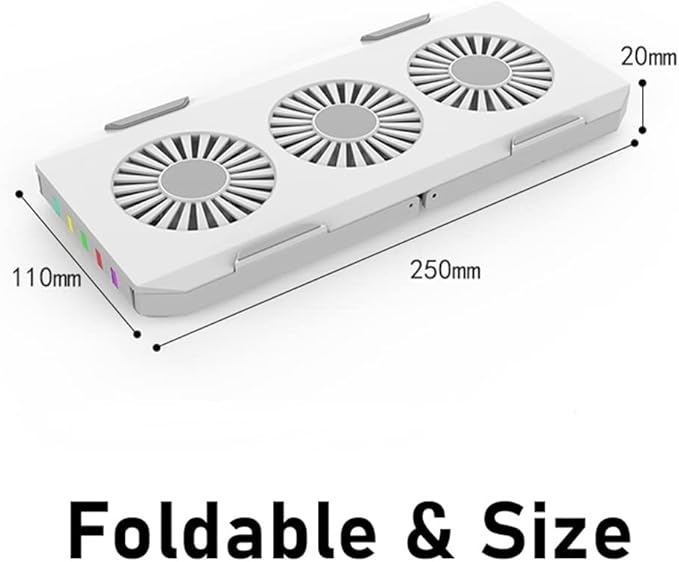 Portable Laptop Cooling Stand Cooling Fan Foldable Tablet PC Gaming Laptop Stand (Color : A Size : 25 * 32 * 6cm) (A 25 * 32 * 6cm)