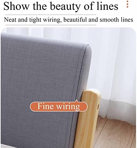 BTZHY Floor Chair Floor Chair Portable Legless Chair with backrest Legless Stool Made of Solid Wood with Comfortable Cotton and Linen Upholstery Portable Single seat Chair