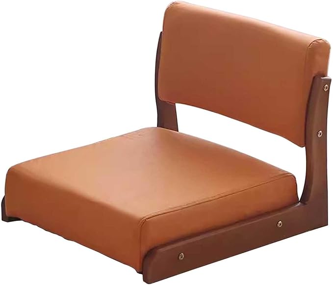 ELEFOCUS Portable Japanese Legless Chair Tatami Chair Accent Furniture Meditation Floor Chair Living Room Chair Floor Seat(OrangeStyle1)