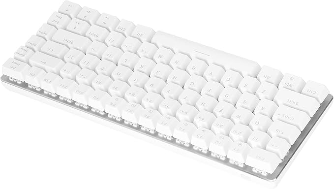 Wired Hanical Keyboard 82 Keys Gaming Office Accessory with Backlight Ions - Silver e (#1)