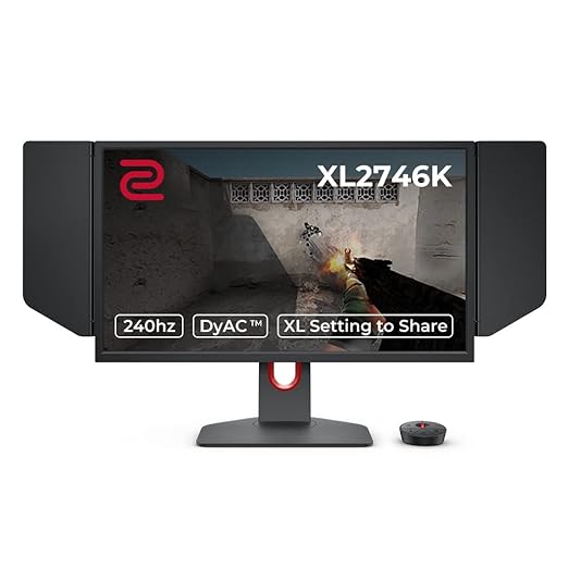 BenQ Zowie XL2746K 27-inch 240hz Gaming Monitor | 1080P 1ms | DyAc+ | Color Vibrance | Black Equalizer | Enhanced Height Tilt and Base Adjustment | XL Setting to Share | S-Switch | Shield