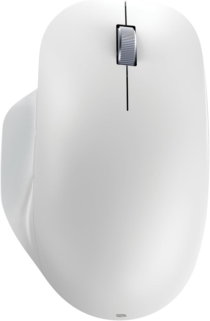 Incase Bluetooth Ergonomic Mouse – Designed by Microsoft – Two Thumb Buttons Easy to Grip Thumb Rest Precision Tracking Connects 3 Devices 15 Month Battery Life PCs/Laptops (Glacier)