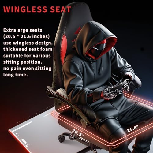 Gaming Chair 400lb Weight Capacity Ergonomic Video Game Chair with Footrest Racing Style Computer Chair with Headrest and Lumbar Support