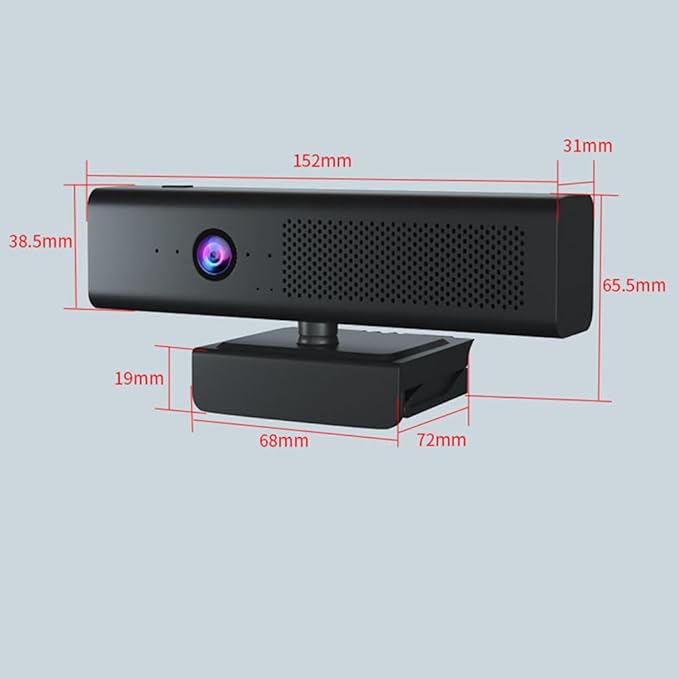 1080P USB Webcam Computer Camera with HiFi Speaker Microphone Computer Camera Video Conference Camera Parts for PC Laptop Black 500438359
