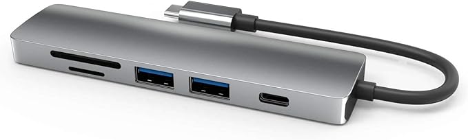 6 in 1 USB-C Hub Type-C to HDMI + 2X USB3.0 + PD + TF + SD Adapter