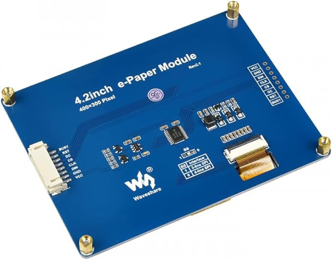 4.2inch E-Ink Display E-Paper Screen Module for Raspberry Pi 4B+ 4B 3B+ 3B 2B+ Zero W WH 2 W Jetson Nano SPI Interface 400x300 Resolution