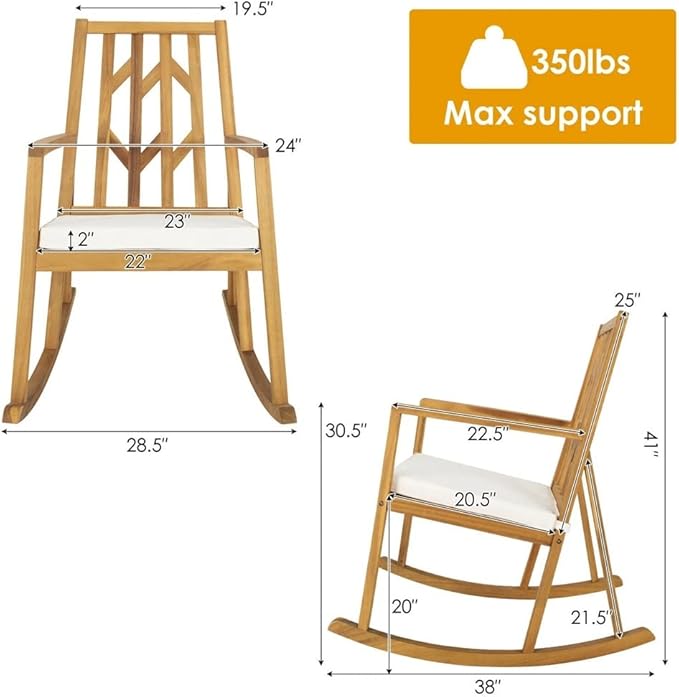 Office Chair Gaming Chair Computer Chair Rocking Chair Acacia Arm Cushion Sofa Garden