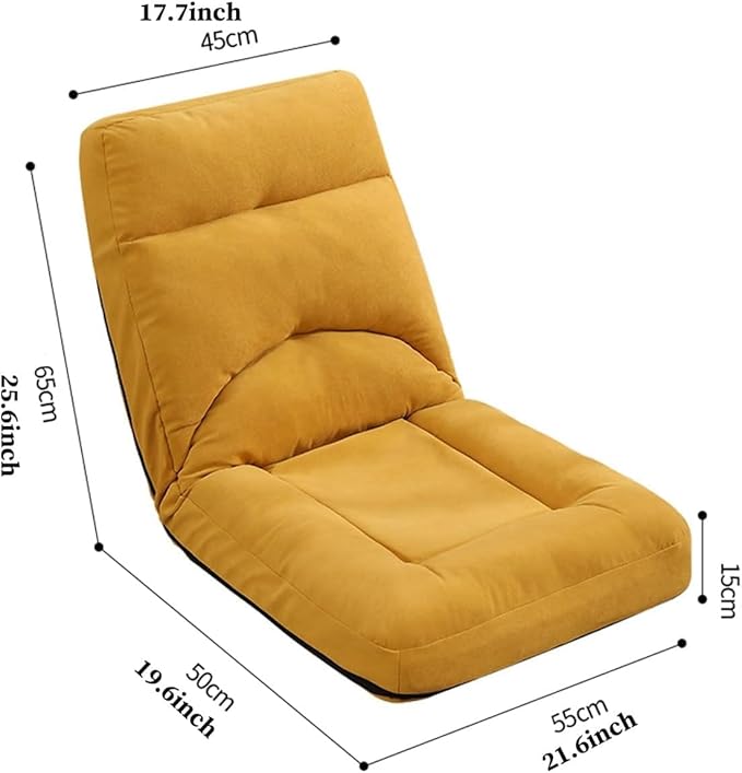 ELEFOCUS Folding Floor Gaming Chair Indoor Chaise Lounger with 5 Adjustable Positions Versatile Chaise Lounge Chair(Pink)