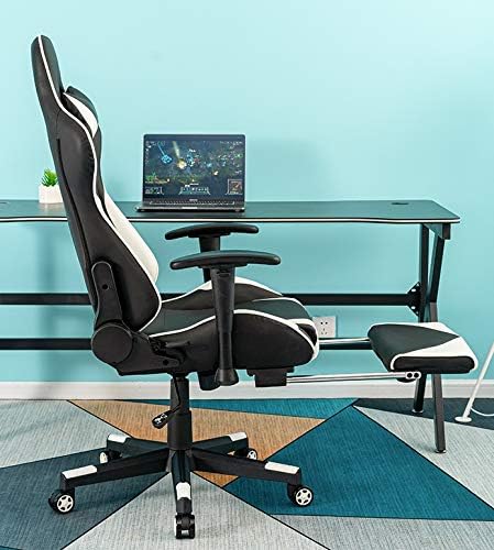 Office Chair Gaming Chair Computer Chair Gaming Chair Safe Durable Office Chair Ergonomic Leather Comfortable Chair for Game Computer Chairs (Color : White)