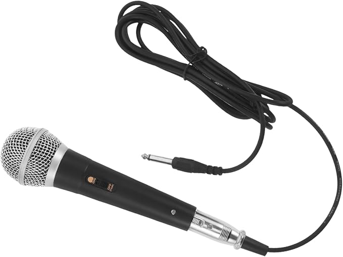 Handheld Dynamic Vocal Microphone Cord Play Wired Mic for Karaoke Machines User-Friendly and Construction for Singing and
