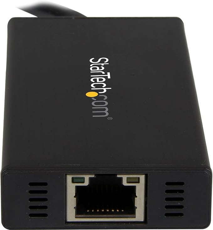 StarTech.com USB 3.0 Hub with Gigabit Ethernet Adapter - 5Gbps - 3 Port - NIC - USB Network / LAN Adapter - Windows &amp Mac Compatible  TAA (ST3300G3UA)