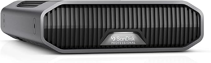 SanDisk Professional 18 TB G-Drive Desktop Portable External Hard Drive (Dark Gray) Bundle with 32GB Memory Card (100MB/s) Charge Cable (6-Feet) and USB Card Reader (4 Items)