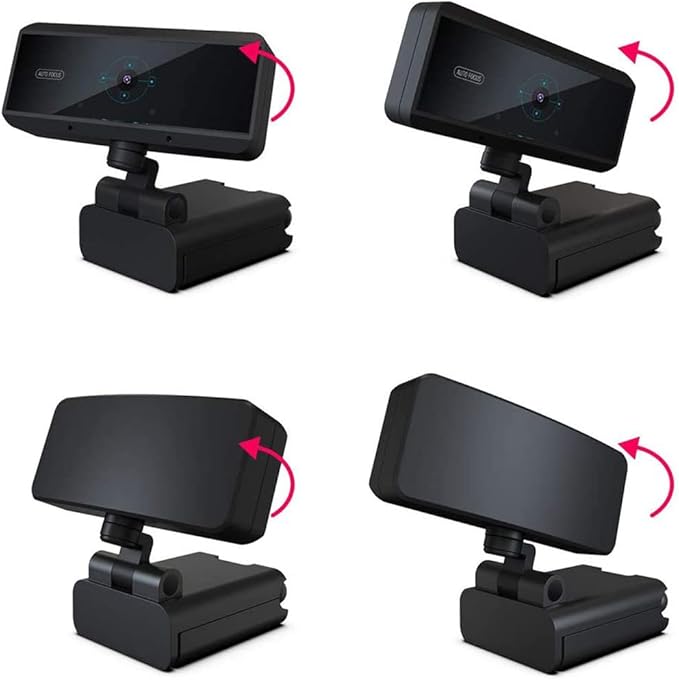 HD USB Webcam Auto Focus1080P Webcam with 360-Degree Swivel Noise Reduction Microphone Plug and Play USB Network Camera Video Calling and Recording for Computer Laptop