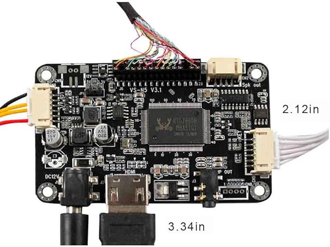 VSDISPLAY 10.3 Inch 1920x720 Stretched Bar Display IPS LCD Screen 800 Nits with Capacitive Touch Sensor Panel with LCD Driver Board