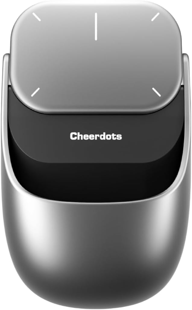 Cheerdots2 Bluetooth Detachable Air Mouse Touchpad Mouse with Voice Recording Presentation Clicker Wireless Presenter Presentation Remote with Laser Pointer for Mac Windows (Recording Silver)