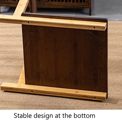 BTZHY Floor Chair Wooden Floor Chair Portable Footless Japanese Style Chair with Backrest Tatami Chair Home Bay Window Lazy Back Chair Outdoor Indoor Backrest Chair