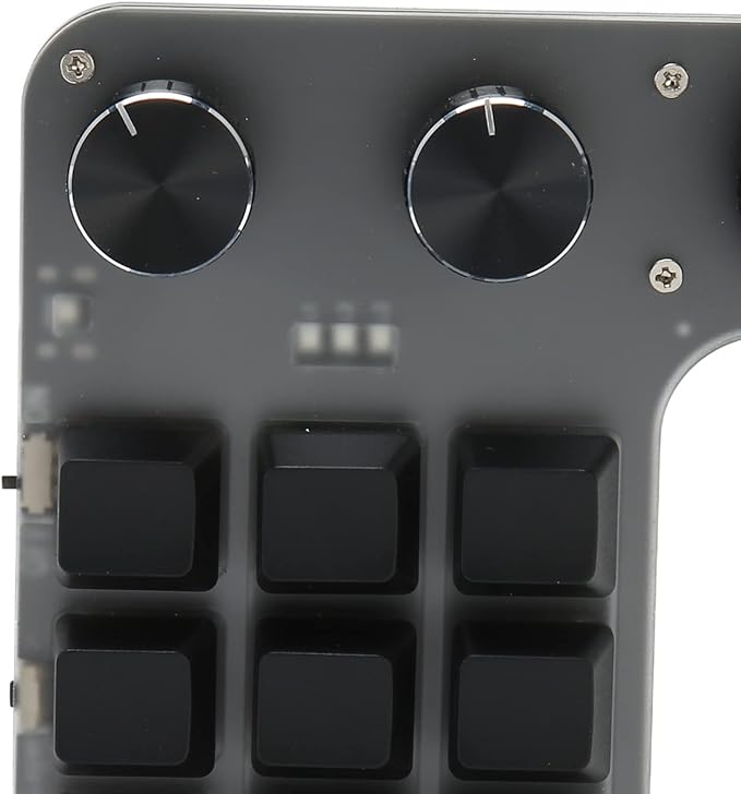 One Handed Macro Mechanical Keyboard 12 Keys with 3 Knobs USB Bluetooth Connection Mini Macro Mechanical Gaming Keypad Programmable Shortcut Custom Function