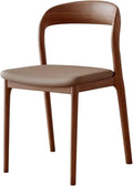 Adjustable Office Computer Chair with Armrest 1pcs Minimalist Modern Wooden Casual Kitchen Dining Chair Furniture Home(Brown)