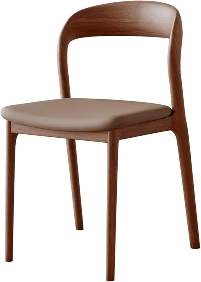 Adjustable Office Computer Chair with Armrest 1pcs Minimalist Modern Wooden Casual Kitchen Dining Chair Furniture Home(Brown)
