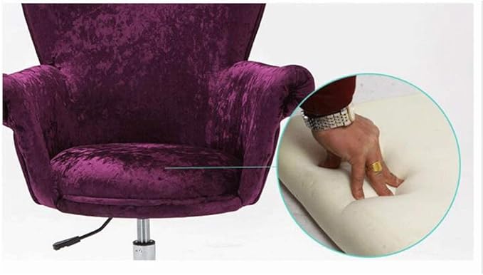 YYDS Chair Study Gaming Chair with Fixed Armrest Computer Chair for Bedroom and Living Room Rotatable Lift Office Esports Chair Ergonomically (Color : Dark Purple)