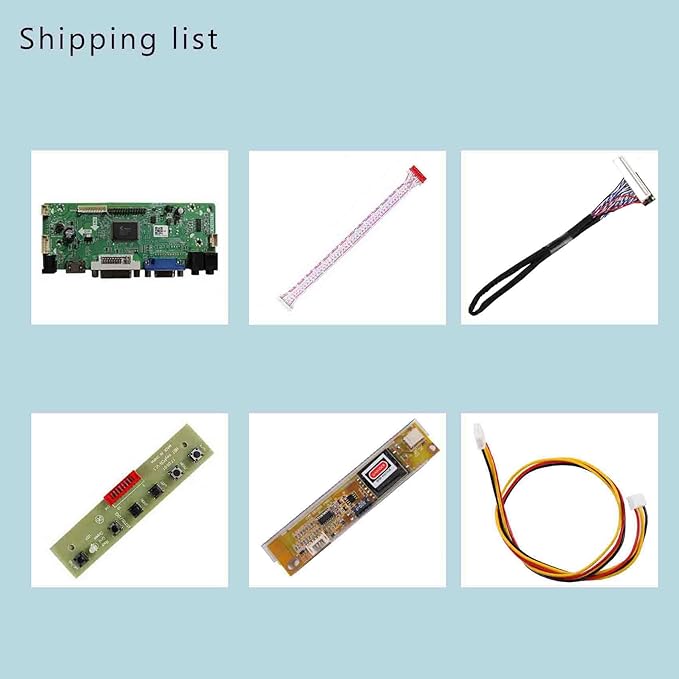 VSDISPLAY VGA DVI Audio LCD Controller Board for 15.6 1366x768 LTN160AT01 LTN156AT01 N156B3-L02 N156B3 N156B3-L01 LP156WH1 B156XW01 CLAA156WA01A LVDS 30 Pin 1CCFL LCD Screen