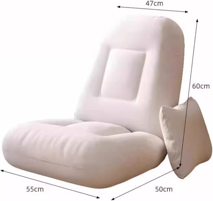 Floor Seat Convertible Sleeper Chair with Pillow No Assembly Required Adjustable in 5 Levels Comfortable and Versatile Ideal for Gaming Reading Meditation(Yellow)