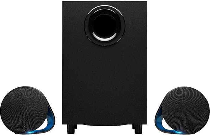 Logitech G560 PC Gaming Speaker System with 7.1 DTS:X Ultra Surround Sound Game Based LIGHTSYNC RGB Two Speakers and Subwoofer Bluetooth USB Immersive Gaming Experience - Black
