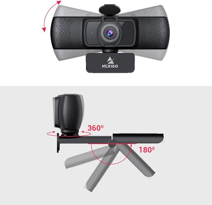 NexiGo N930P 1080P Streaming Business Webcam with Software Microphone &amp Privacy Cover AutoFocus HD USB Web Camera for Zoom YouTube Skype FaceTime (Renewed)