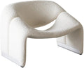 Scandinavian Style Gaming Chair Office Chair Armless White Fabric Fiberglass Solid Back Rectangular Indoor 72x75x70 cm