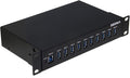 10 Port USB 3.1 Gen I Hub (5Gbps) - 10 Inch 1U Rack Mount
